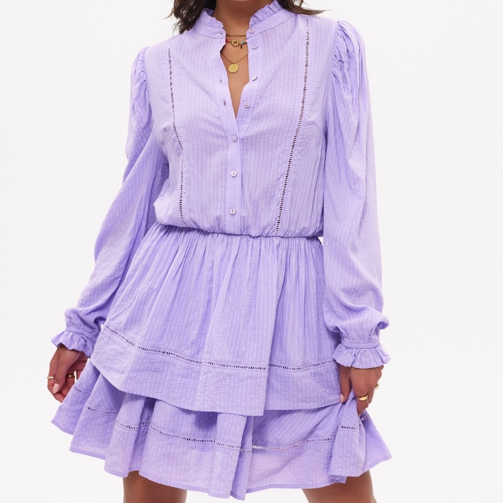 Purple ruffle dress